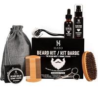 Collection Coffret Barbe Homme ¿ Kit De Soin Complet Avec Huile Croissance 30 Ml, Baume Vitamine E 30 G, Shampoing Nourrissant Naturel 60 Ml/Set Fortifiant & Nutritif Au Bois De Santal[Z2256]
