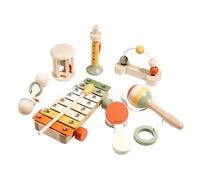 Collection complète d'instruments pour l'apprentissage précoce - Jouet en bois - Stimule l'écoute et le toucher - Sens visuels - Xylophone - Jouet à tirer