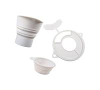 Collection d ' outils de cuisson pratiques en silicone avec, White | Couvercle résistant éclaboussures avec bol doseur précis pour une cuisson efficace, fournitures de cuisine,