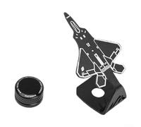Collection d'accessoires de jeu à 19 lumières comprenant une platine à manivelle à 19 lumières avec rotation à 360 degrés pour un éclairage dynamique de camping (noir balise noir)