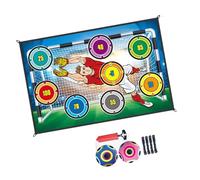 Collection d'activités de football amusantes avec grande planche et 2 sphères, idéal pour le développement des compétences en intérieur et en extérieur, but de football pliable pour enfants