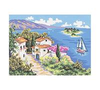 Collection D'Art 10309 Jour d'Été Canevas Imprimé à Broder Coton Multicolore 40 x 50 x 0,1 cm