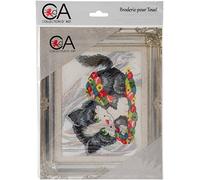 Collection D'Art 3192K Chaton Patchwork Kit de Canevas Coton Multicolore 14 x 18 x 0,1 cm