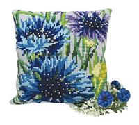 Collection D'Art 5108 Bleuets Kit de Coussin Gros Trous Coton Multicolore 50 x 45 x 0,1 cm