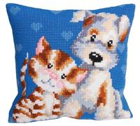 Collection D'Art 5110 les Amis Kit de Coussin Gros Trous Coton Multicolore 50 x 45 x 0,1 cm