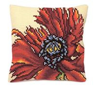 Collection D'Art 5167 Extravagante Poppy Kit de Coussin Gros Trous Coton Multicolore 50 x 45 x 0,1 cm