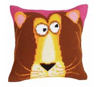 Collection D'Art 5180 Le Roi Léo Kit de Coussin Gros Trous Coton Multicolore 50 x 45 x 0,1 cm