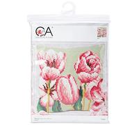 Collection d'art CD5069 Tulip Left Kit Point de Croix pour Coussin Coton Multicolore 40 x 40 cm