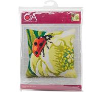 Collection d'Art CD5172 Ladybird Kit Point de Croix pour Coussin Coton Multicolore 40 x 40 cm