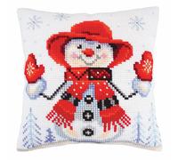 Collection d'art |cross Stitch Coussin : Tendance Season Bonhomme de neige |cd5250