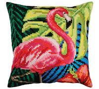 Collection d'Art Kit de Coussin FLAMINGO/Rose 40 x 40 cm Multi 40 x 40 cm
