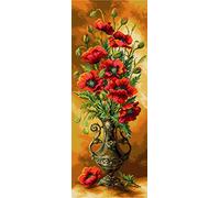 Collection d'Art PA1706 Toile Aïda imprimée Automne pour point de croix Coton Multicolore 30 x 80 cm