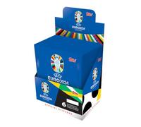 Collection d'autocollants Topps pour l'Euro 2024 - Boîte complète (50 paquets). 6 autocollants par paquet (300 autocollants)