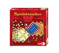 Noris Jeu de société 606111686 – 100 jeux (Moulin, Dame, Backgammon) 1–6 joueurs dès 6 ans