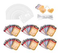 Collection de 48 sacs cadeaux décoratifs de Saint-Valentin en papier portable pour chocolats bonbons biscuits cadeaux fournitures de célébration