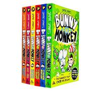 Collection de 6 livres Bunny Vs Monkey (Bunny Vs Monkey, la League of Doom, The Supersonic Aye-Aye, The Human Invasion, Rise of the Maniacal Badger, Multiverse Mix-up !)