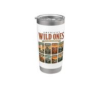 Collection de badges de parc national - Design vintage de voyage Gobelet isotherme en acier inoxydable double paroi