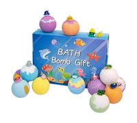 Collection de boules de bain - Lot de 12 bombes à bulles organiques, douces et vives, jouet caché pour enfants, ensemble d'activités sensorielles pour enfants, kit de joie pour enfants