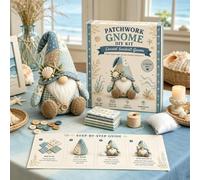 Collection De Bricolage Gnome Patchworks | Kit De Coutur-e Gnome Patchworks |Ensemble D'artisanat En Tissu Nain Noël 3D | Fournitures Complètes Coutur-e À Main Avec Instructions Pour Débutants