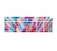 Collection De Capuchons De Touches Rétroéclairés Arc-en-ciel Dégradé 132 Touches Conception De Profil Originale Ergonomique Durabilité PC Pour Une Frappe Fluide Ensemble De Capuchons De Touches