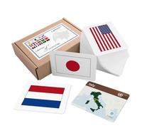 Collection de cartes éducatives avec drapeaux de pays (ensemble complet de qualité supérieure)