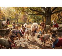 Collection de Chiens célèbres Puzzle 1000 Pièces Adultes Et Enfants,Premium,Carton, Anti-Stress,Casse-tête,Détente,Jeu Éducatif,Déco Murale,Dès 14 Ans,Défi 38x26cm