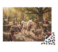 Collection de Chiens célèbres Puzzle en Bois 1000 Pièces Adultes Et Enfants,Déco Murale,Anti-Stress,Premium,Bois,Défi, Jeu Éducatif,Dès 14 Ans,Détente,Casse-tête (75x50cm)