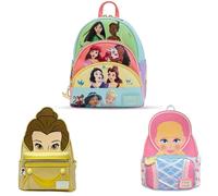 Collection de Collage de personnages de princesse, Mini sac à dos d'école pour filles, sac à bandoulière mignon, sac de loisirs en plein air, cadeau pour filles Brun