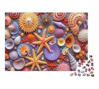 Collection de Coquillages - Puzzle de 1000 pièces - Trésors du Bord de mer - Jeu éducatif pour Adultes - Décoration intérieure -difficulté élevé - Cadeau d'anniversaire Stimulant - 52 x 38 cm