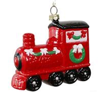Collection de décorations de Noël pour décoration d'arbre avec motifs Père Noël, train, bonhomme de neige et inspiration classique des fêtes (locomotive)
