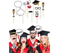 Collection de diplômés Photo Accessoires amusants Promotion Chapeau Diplôme Célébration Boîte à photos Selfie Anniversaire Événement Été Décoration Articles de fête Drôle Emojis Diplôme Casquette