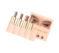 Collection de fards à paupières neutre | Quatre stylos crème à perles pour une application directe, maquillage des yeux quotidien, kit de beauté portable