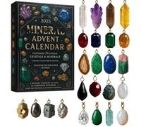 Collection de Gemmes 24 pour Noël Éducatif Collection de Gemmes | 24 cristaux uniques, dÃ©couverte quotidienne, Ã©ducation scientifique, calendrier festif, collection complÃ¨te