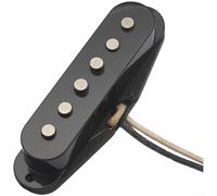 Collection de micros Alnico 2 SSS pour guitares électriques ST avec milieu RWRP pour un comportement authentique à bobine unique, blues rock classiques, micro noir 84 mm (50 mm-1)