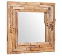 Collection de Miroirs Décoratifs en Teck Rustique - Styles Rectangulaires et Car