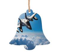 Collection de Noël sculptée en forme de cloche en bois naturel avec finition brunie artisanale, 4 formes festives et 1/2/4/6 options de lot multiple