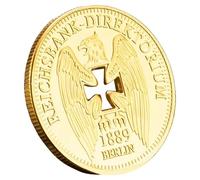 Collection De Pièces De Monnaie De Collection | Pièce Commémorative du Directoire de la Reichsbank Allemande - Souvenir En Or Plaqué Creux Pour Femmes Et Adultes - Décoration Intérieure À Exposer