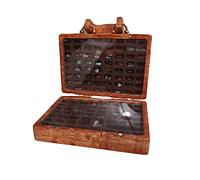 Collection de pierres dans un coffret Kit d'activités pour la collection de roches minérales Décorations extérieures Boîte décorée de cristaux