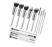 Collection de pinceaux de maquillage en poils synthétiques fins - Application précise - Toucher doux - Lavable - Portable - Hypoallergénique