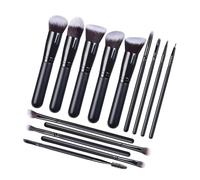 Collection de pinceaux de maquillage en poils synthétiques fins - Application précise - Toucher doux - Lavable - Portable - Hypoallergénique