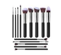 Collection de pinceaux de maquillage en poils synthétiques fins - Application précise - Toucher doux - Lavables - Portable - Ensemble de pinceaux de maquillage doux