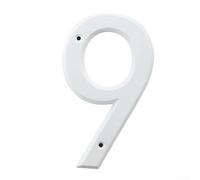 Collection de plaques numérotées 3D de 0 à 9 en alliage de zinc pour marquage de porte d'entrée (9)