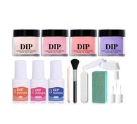 Collection de poudre de trempage liquide polyvalente pour ongles avec rétention de couleur et emballage adapté voyages Kits de poudre de trempage pour ongles liquides