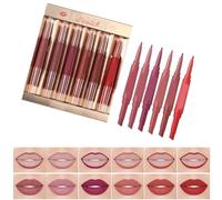 Collection De Stick À Double Face En Permanence 6 Couleurs Avec Des Outils Maquillage Lèvres Professionnelles Durables Et Nourrissantes