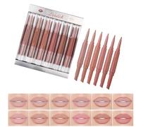 Collection De Stick À Double Face En Permanence 6 Couleurs Avec Des Outils Maquillage Lèvres Professionnelles Durables Et Nourrissantes