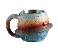 Collection de tasses planétaires en résine cosmique tasse à café en forme de terre lune Saturne soleil tasse à café surprise pour astronome amateur (nature)