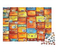 Collection de valises de Voyage 1000 Pièces Papier Écologique Puzzle De Bricolage pour Adultes Défi Éducatif Cadeaux Idée Cadeau 70x50cm/1000pcs