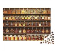 Collection de Whisky Puzzles 1000 Pièces pour Adultes et Enfants, Collection de Bouteilles de Whisky, Art Moderne, Jeu Cadeau Unique, Activité Relaxante, Cadeau pour Tous