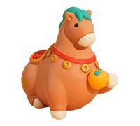 Collection décorative Année du cheval 2026 - Adorable mini cheval en résine avec pose ludique, jolie décoration de bureau pour étagère de voiture - Cadeaux festifs pour enfants et amis (5,5 cm