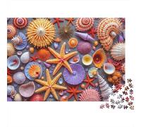 Collection des Coquillages de mer 1000 Pièces Carton Extra Épais Puzzle Classique Couple Partenaires Entraînement du Cerveau Belle Décoration Idée Cadeau 52x38cm/1000pcs